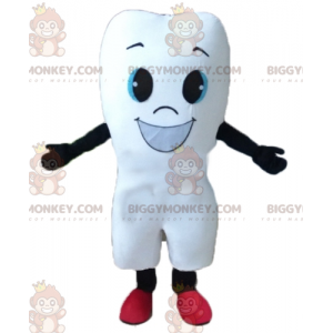 Costume de mascotte BIGGYMONKEY™ de dent blanche géante avec un