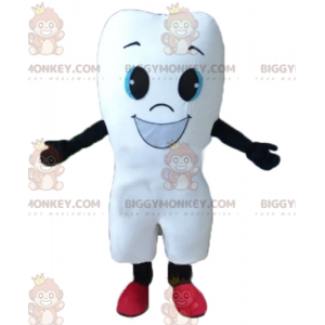 Giant White Tooth BIGGYMONKEY™ Maskottchen-Kostüm mit einem