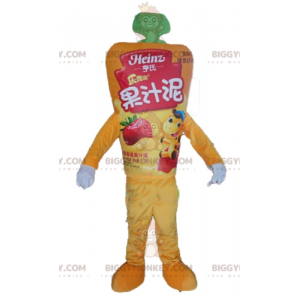 Costume da mascotte BIGGYMONKEY™ con vasetto di salsa giallo