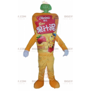 Traje de mascote de jarra de molho amarelo gigante BIGGYMONKEY™