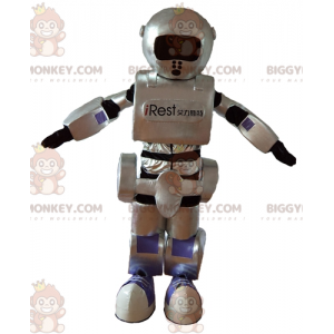 Disfraz de mascota BIGGYMONKEY™ robot gigante gris, negro y