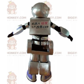 Costume de mascotte BIGGYMONKEY™ de robot gris noir et violet