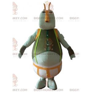 BIGGYMONKEY™ Fat Man Costume da mascotte mostro grigio verde e