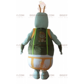 BIGGYMONKEY™ Fat Man Costume da mascotte mostro grigio verde e