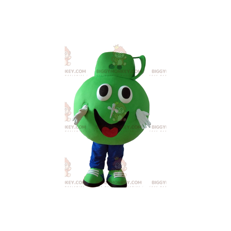 Costume de mascotte BIGGYMONKEY™ de produit ménager vert Dettol