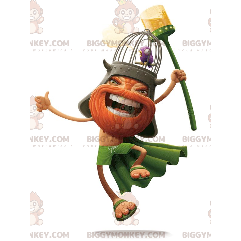 Costume de mascotte BIGGYMONKEY™ de Viking barbu habillé en