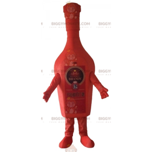 Reuze Rode Brandy Brandy Fles BIGGYMONKEY™ Mascottekostuum -