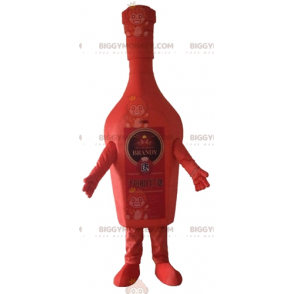 Kæmpe rød brandy brandy flaske BIGGYMONKEY™ maskot kostume -