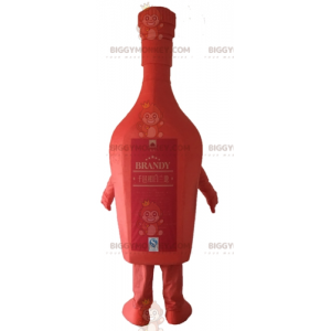 Kæmpe rød brandy brandy flaske BIGGYMONKEY™ maskot kostume -