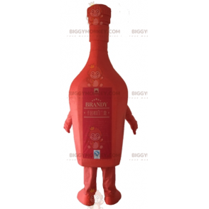 Kæmpe rød brandy brandy flaske BIGGYMONKEY™ maskot kostume -