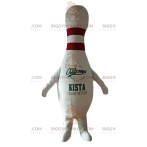 Disfraz de mascota Skittle gigante blanco y rojo BIGGYMONKEY™ -