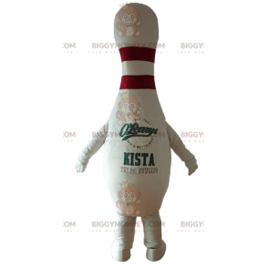 Disfraz de mascota Skittle gigante blanco y rojo BIGGYMONKEY™ -