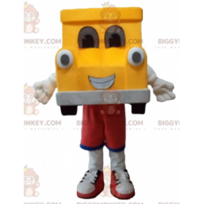 Costume da mascotte gigante gialla e grigia per auto