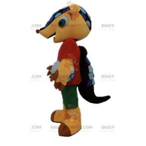 Costume de mascotte BIGGYMONKEY™ de Fuleco tatou de la coupe du