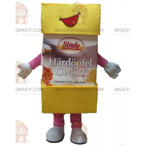 BIGGYMONKEY™ Maskottchen-Kostüm in Gelb und Pink mit