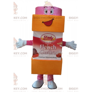 BIGGYMONKEY™ Maskottchen-Kostüm in Orange und Pink -