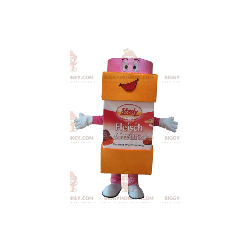 Kostým maskota BIGGYMONKEY™ z pomerančové a růžové sklenice na