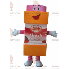 BIGGYMONKEY™ Maskottchen-Kostüm in Orange und Pink -