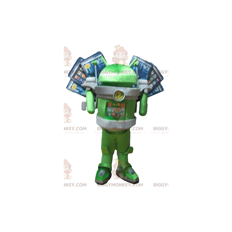 Costume de mascotte BIGGYMONKEY™ de Bugdroid logo des