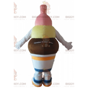 Disfraz de mascota BIGGYMONKEY™ de helado de chocolate