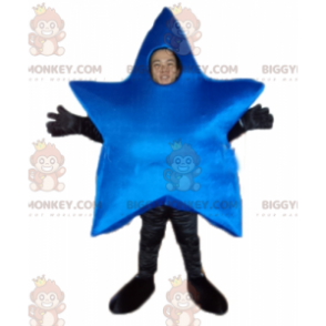 Mycket vacker jätteblå stjärna BIGGYMONKEY™ maskotdräkt -