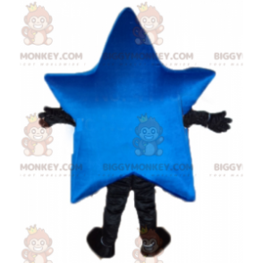 Muito adorável fantasia de mascote gigante estrela azul