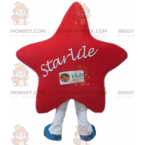 Jätte röd vit och blå stjärna BIGGYMONKEY™ maskotdräkt -