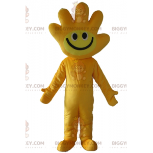 Costume da mascotte giallo BIGGYMONKEY™ con testa a forma di