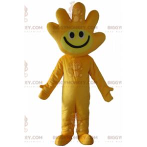Costume da mascotte giallo BIGGYMONKEY™ con testa a forma di