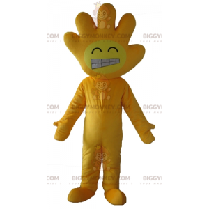 Costume de mascotte BIGGYMONKEY™ jaune avec la tête en forme de