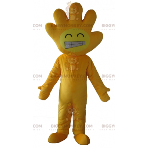 Costume da mascotte giallo BIGGYMONKEY™ con testa a forma di