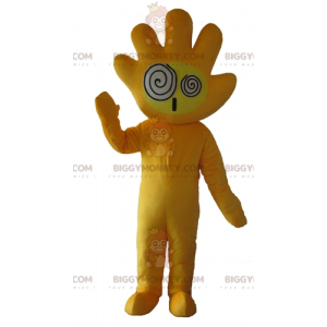 Disfraz de mascota BIGGYMONKEY™ de mano amarilla gigante