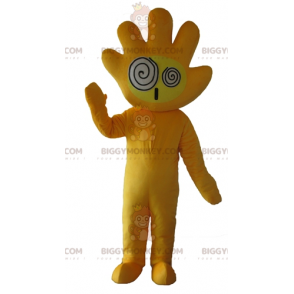 Lustiges riesiges gelbes Hand BIGGYMONKEY™ Maskottchen-Kostüm -