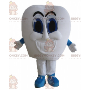 BIGGYMONKEY™ Mascot Costume Giant White Tooth with Blue Eyes -