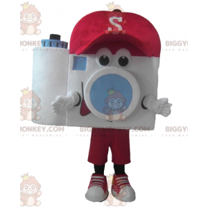 Camera BIGGYMONKEY™ Mascot Costume with Red Cap -