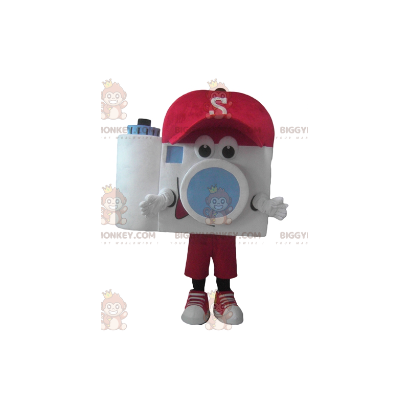 Camera BIGGYMONKEY™ Mascot Costume with Red Cap –