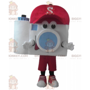 Disfraz de cámara BIGGYMONKEY™ para mascota con gorra roja -