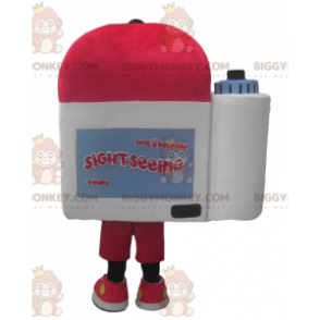 Kamera BIGGYMONKEY™ Maskottchenkostüm mit roter Mütze -