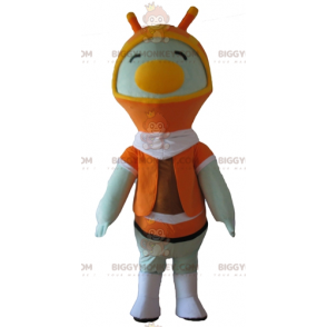 Penguin White Bird BIGGYMONKEY™ maskotkostume med orange