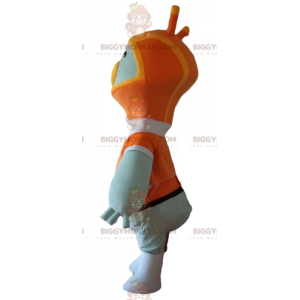 Penguin White Bird BIGGYMONKEY™ Mascot Costume With Orange