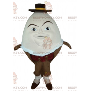 BIGGYMONKEY™ maskotkostume kæmpeæg i brun æggekop -