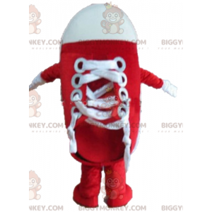 Kæmpe rød og hvid basketballsko BIGGYMONKEY™ maskotkostume -