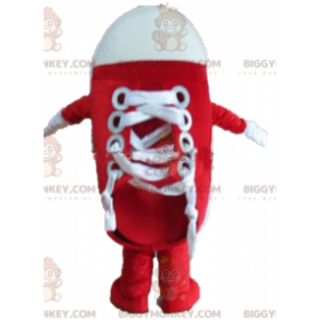 Kæmpe rød og hvid basketballsko BIGGYMONKEY™ maskotkostume -