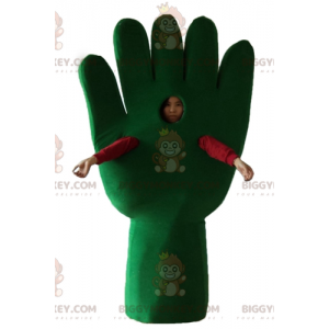 Στολή μασκότ με Giant Green Hand Glove BIGGYMONKEY™ -