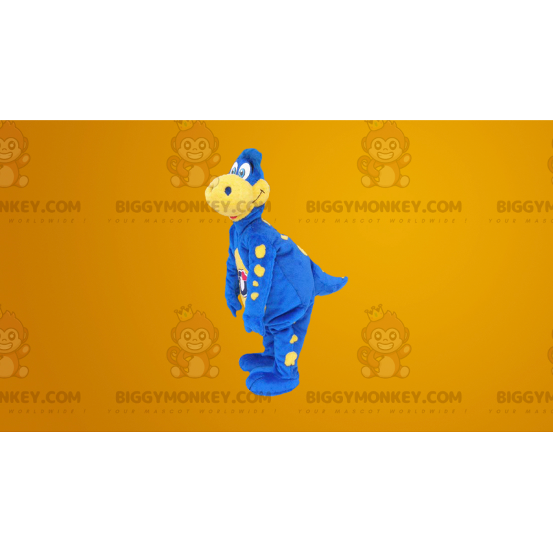 Beroemde blauwe draak BIGGYMONKEY™ mascottekostuum -