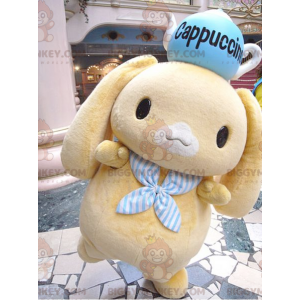 Costume de mascotte BIGGYMONKEY™ de petit lapin jaune avec une