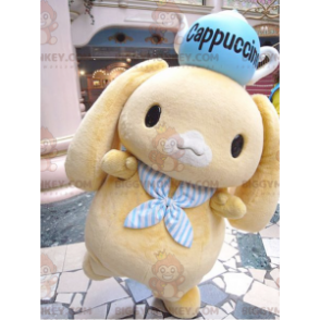 Costume de mascotte BIGGYMONKEY™ de petit lapin jaune avec une