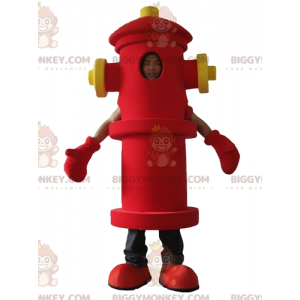 Costume de mascotte BIGGYMONKEY™ de bouche à incendie rouge et