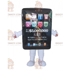 Disfraz de mascota BIGGYMONKEY™ con panel táctil negro gigante