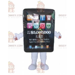 Costume de mascotte BIGGYMONKEY™ de tablette tactile noire